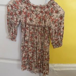 Zara 3/4 sleeve floral dress